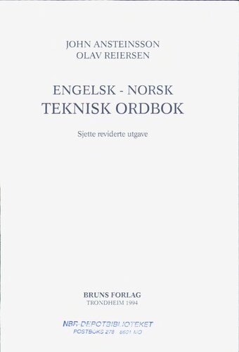 Engelsk-norsk teknisk ordbok