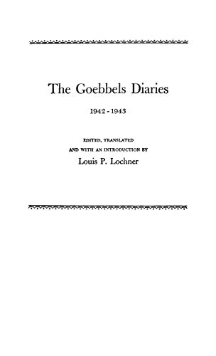 The Goebbels Diaries, 1942-1943