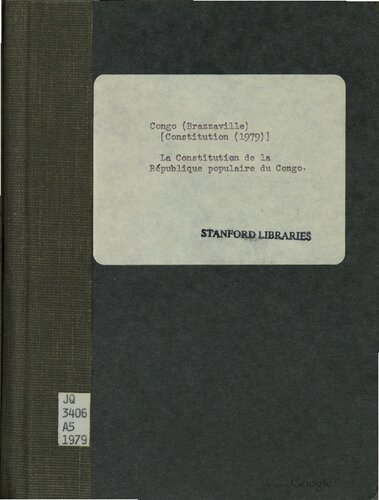 La Constitution de la République populaire du Congo