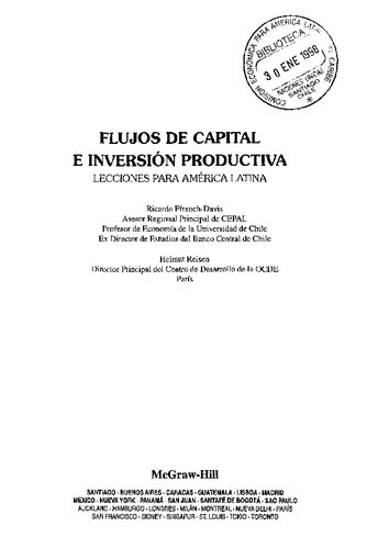 Flujos de capital e inversión productiva. Lecciones para América Latina