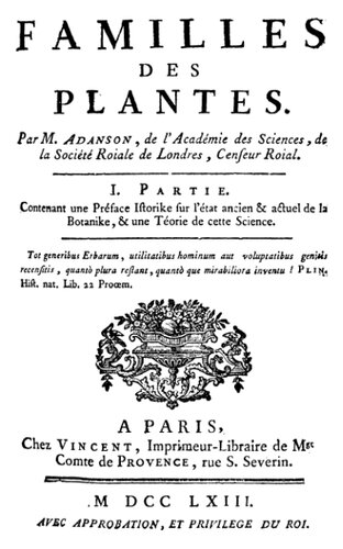 Familles des Plantes. I Partie