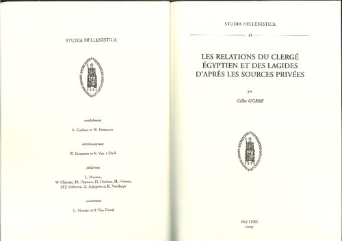 Les relations du clergé égyptien et des Lagides d'après les sources privées