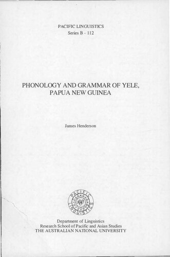 Phonology and grammar of Yele, Papua New Guinea