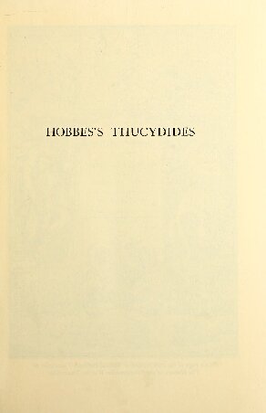 Hobbes's Thucydides