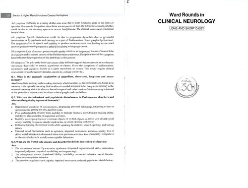 Ward Rounds in Clinical Neurology: Long and Short Cases