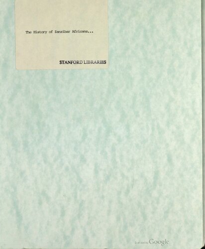 The History of Zanzibar Africans and the Formation of the Afro-Shirazi Party