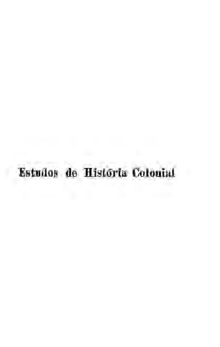 Estudos de Historia Colonial