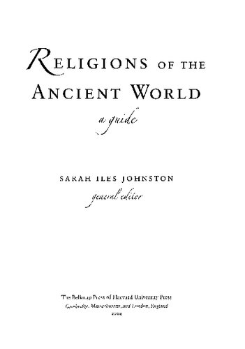 Religions of the Ancient World: A Guide