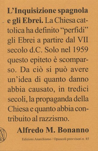 L'inquisizione spagnola e gli ebrei