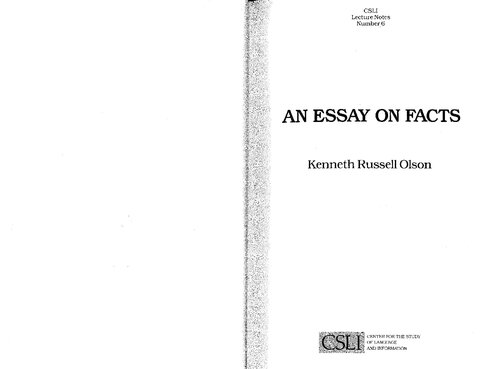 An Essay on Facts