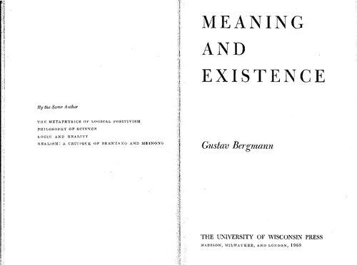 Meaning and Existence