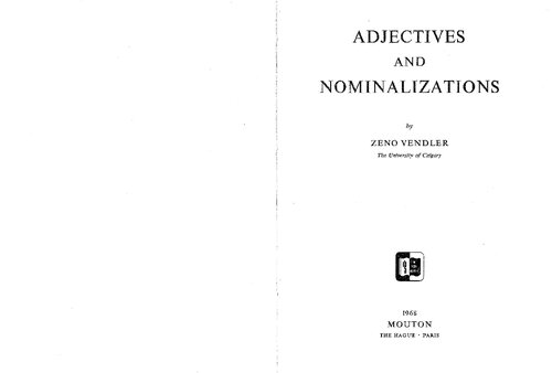 Adjectives and Nominalizations