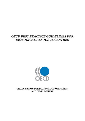 OECD BEST PRACTICE GUIDELINES FOR BIOLOGICAL RESOURCE CENTRES