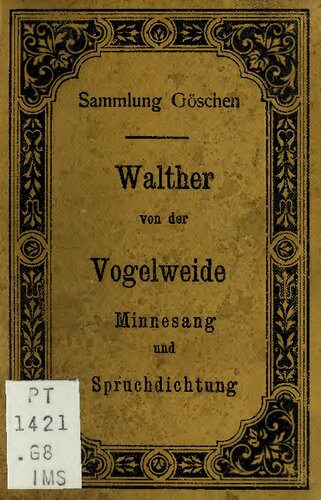 Walther von der Vogelweide Spruchdichtung