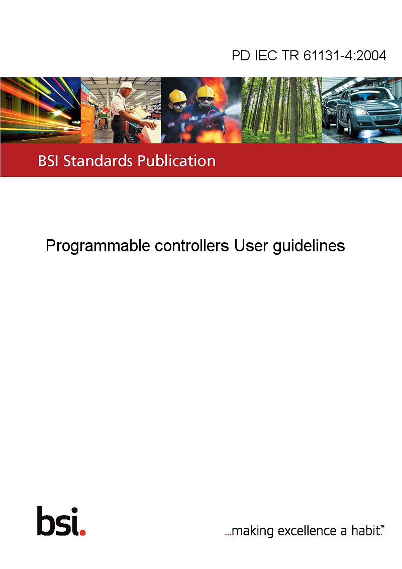 PD IEC TR 61131-4:2004: Programmable controllers – Part 4: User guidelines