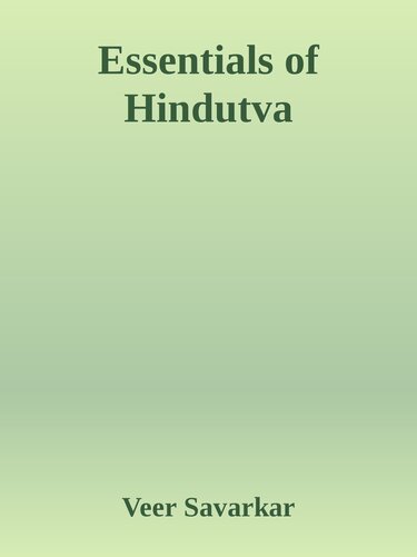 Essentials of Hindutva
