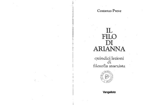 Il filo di Arianna. Quindici lezioni di filosofia marxista