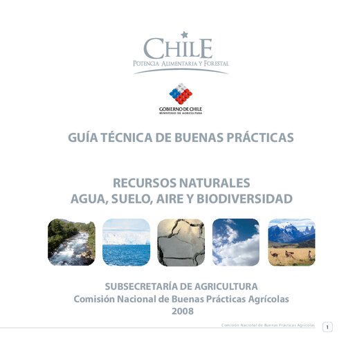 Guía técnica de buenas prácticas en recursos naturales: agua, suelo, aire y biodiversidad