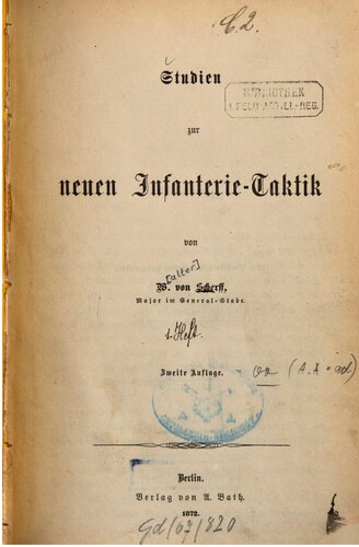 Studien zur neuen Infanterie-Taktik