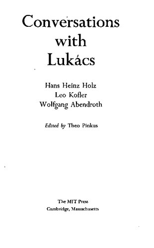Conversations with Lukacs