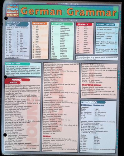 Quick Study Academic: German Grammar