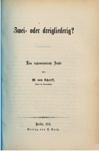 Zwei- oder dreigliedrig? Eine reglementarische Studie