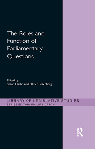 The Roles and Function of Parliamentary Questions