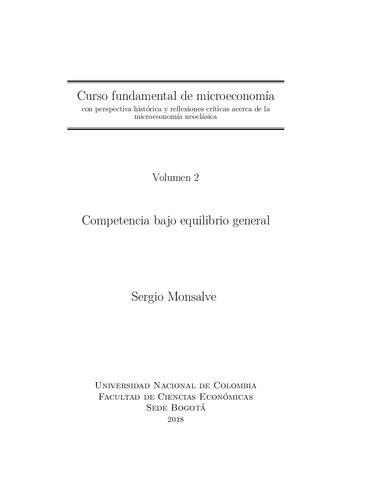 Competencia bajo equilibrio general
