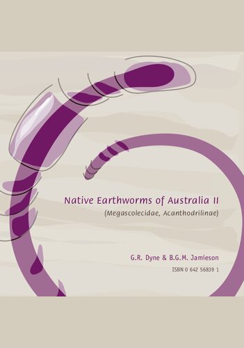 Native Earthworms of Australia II (Megascolecidae, Acanthodrilinae)
