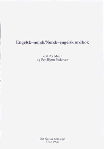 Engelsk-norsk / norsk-engelsk ordbok (Nynorsk)
