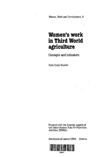 Women's Work in Third World Agriculture: Concepts and Indicators