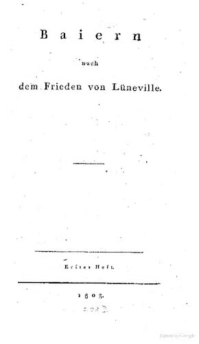 Baiern nach dem Frieden von Lüneville [Luneville]