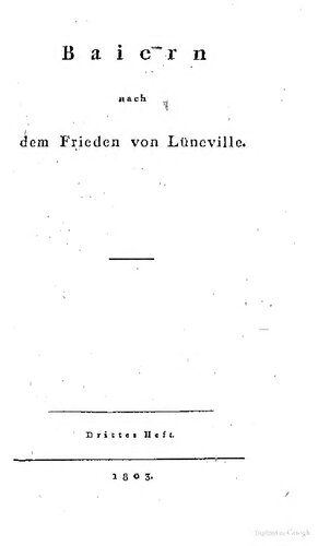 Baiern nach dem Frieden von Lüneville [Luneville]