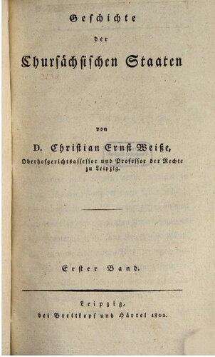 Geschichte der Chursächsischen Staaten