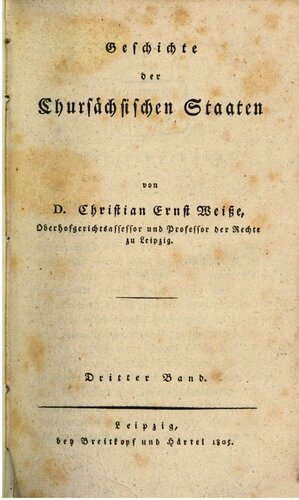 Geschichte der Chursächsischen Staaten