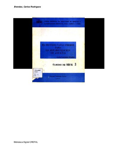 El método Paulo Freire para la alfabetización de los adultos