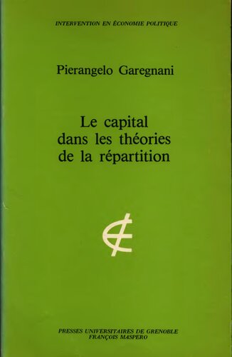 Le capital dans les théories de la répartition