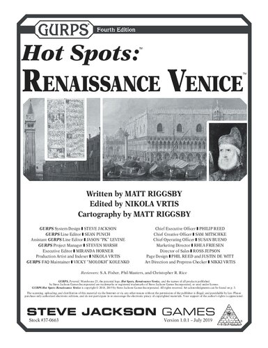 GURPS 4th edition. Hot Spots: Renaissance Venice