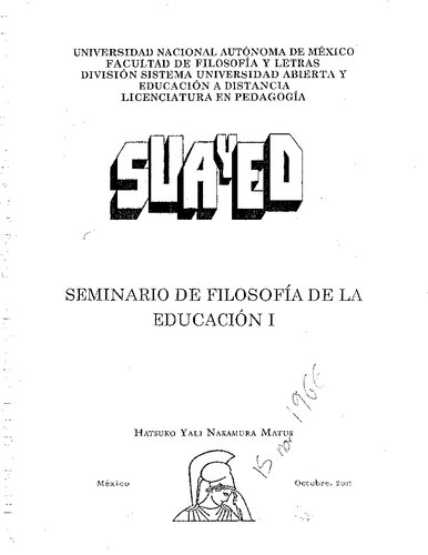 Seminario de filosofía de la educación I