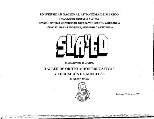 Taller de orientación educativa I y Educación de adultos I