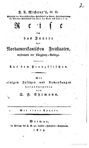 Reise in das Innere der nordamerikanischen Freistaaten westwärts der Alleghany-Gebirge