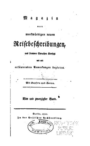 Reise nach Griechenland und der Türkei auf Befehl Ludwigs XVI. unternommen von C. S. Sonnini
