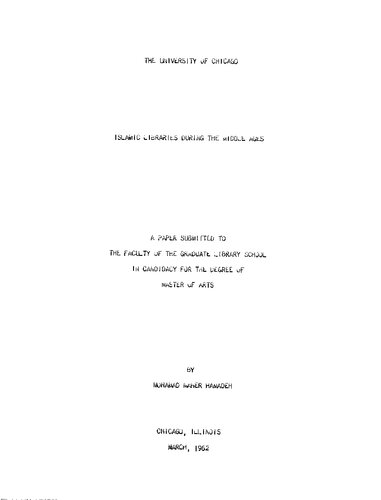 Islamic  Libraries of  the  Middle  East