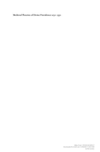 Medieval Theories of Divine Providence, 1250-1350