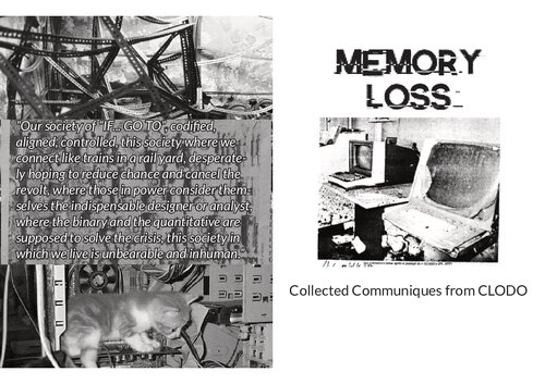 Memory Loss: Collected Communiques From CLODO (printing PDF)