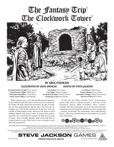 The Fantasy Trip. The Clockwork Tower