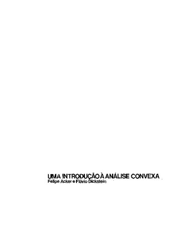 Uma Introdução a Análise Convexa