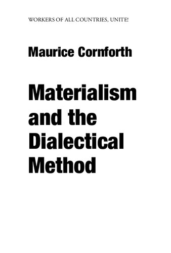 Materialism and the Dialectical Method