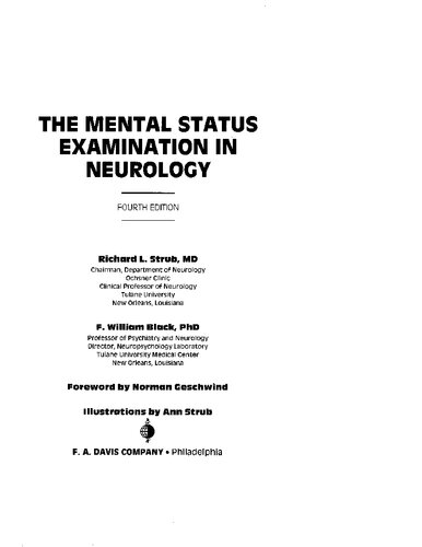 The Mental Status Examination in Neurology