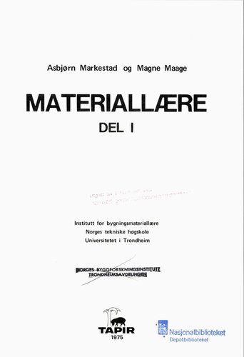 Materiallære. 1